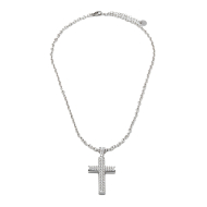 COLLAR ZO15895N PLATEADO ACERO INOXIDABLE 2D32