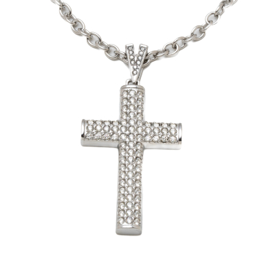 COLLAR ZO15895N PLATEADO ACERO INOXIDABLE 2D32