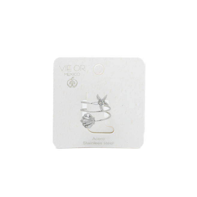 ANILLO ZO15924R PLATEADO ACERO INOXIDABLE A43