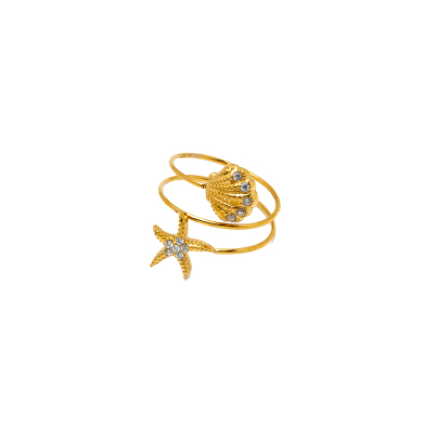 ANILLO ZO15924R DORADO ACERO INOXIDABLE