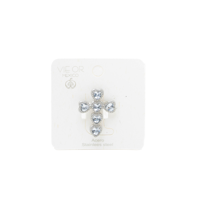 ANILLO ZO15121R PLATEADO BLANCO ACERO INOXIDABLE A110