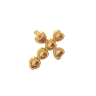 ANILLO ZO15121R DORADO BEIG ACERO INOXIDABLE A110