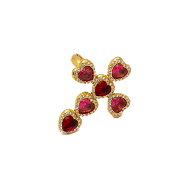 ANILLO ZO15121R DORADO ROJO ACERO INOXIDABLE