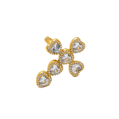 ANILLO ZO15121R DORADO BLANCO ACERO INOXIDABLE