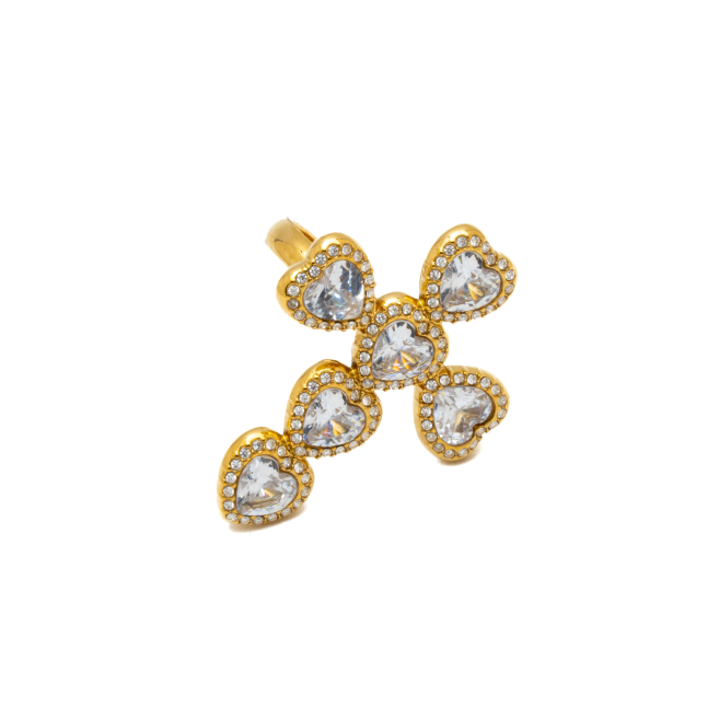 ANILLO ZO15121R DORADO BLANCO ACERO INOXIDABLE A110