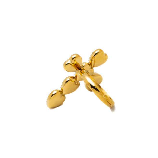ANILLO ZO15121R DORADO BLANCO ACERO INOXIDABLE A110