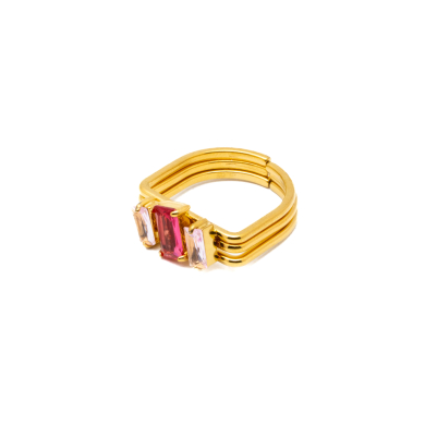 ANILLO ZO15469R DORADO ROSA ACERO INOXIDABLE