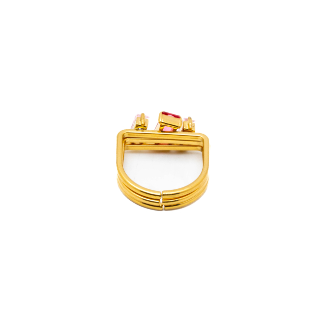 ANILLO ZO15469R DORADO ROSA ACERO INOXIDABLE A38