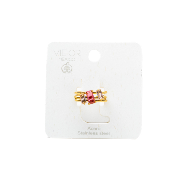 ANILLO ZO15469R DORADO ROSA ACERO INOXIDABLE A38