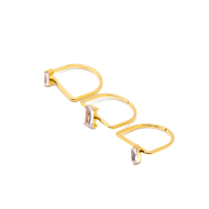 ANILLO ZO15469R DORADO LILA ACERO INOXIDABLE A38