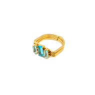 ANILLO ZO15469R DORADO AZUL ACERO INOXIDABLE A38