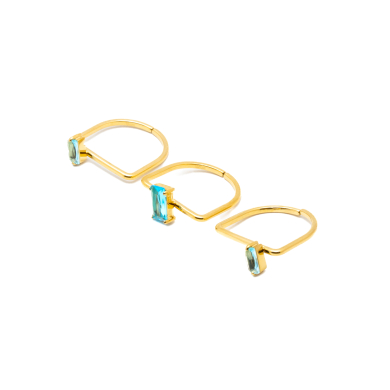 ANILLO ZO15469R DORADO AZUL ACERO INOXIDABLE A38