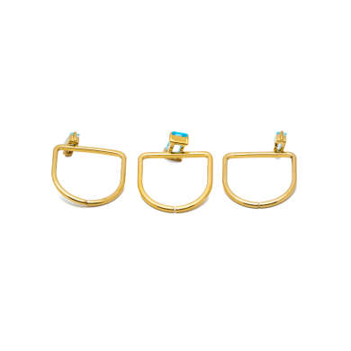 ANILLO ZO15469R DORADO AZUL ACERO INOXIDABLE A38