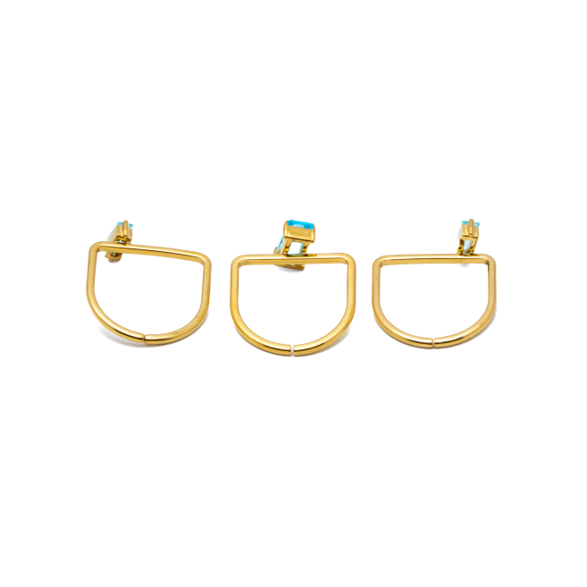 ANILLO ZO15469R DORADO AZUL ACERO INOXIDABLE A38