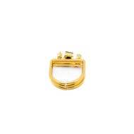 ANILLO ZO15469R DORADO BLANCO/NEGRO ACERO INOXIDABLE A38