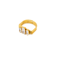 ANILLO ZO15469R DORADO BLANCO ACERO INOXIDABLE A38