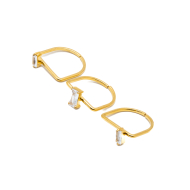 ANILLO ZO15469R DORADO BLANCO ACERO INOXIDABLE A38
