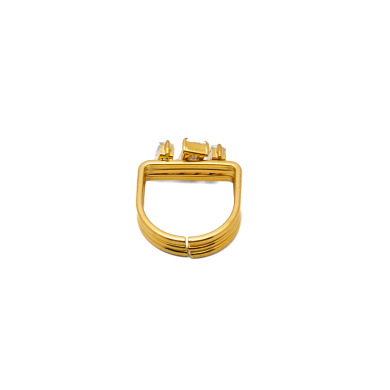 ANILLO ZO15469R DORADO BLANCO ACERO INOXIDABLE A38
