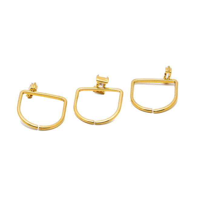 ANILLO ZO15469R DORADO BLANCO ACERO INOXIDABLE A38