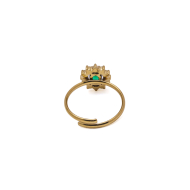 ANILLO ZO15930R DORADO VERDE ACERO INOXIDABLE A310