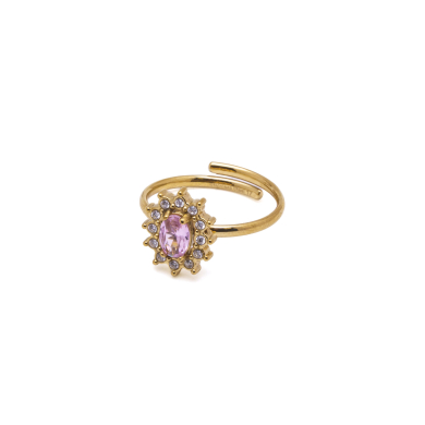 ANILLO ZO15930R DORADO ROSA ACERO INOXIDABLE