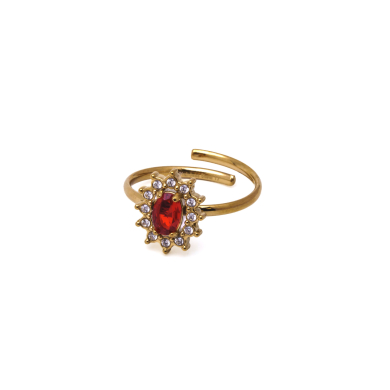 ANILLO ZO15930R DORADO ROJO ACERO INOXIDABLE