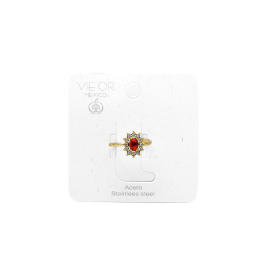 ANILLO ZO15930R DORADO ROJO ACERO INOXIDABLE A310