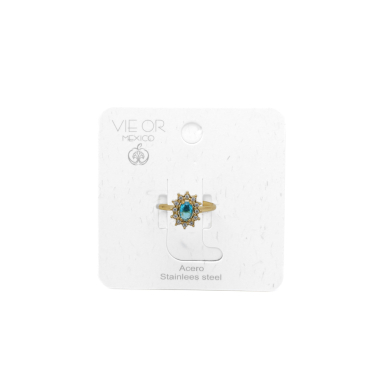 ANILLO ZO15930R DORADO AZUL ACERO INOXIDABLE A310