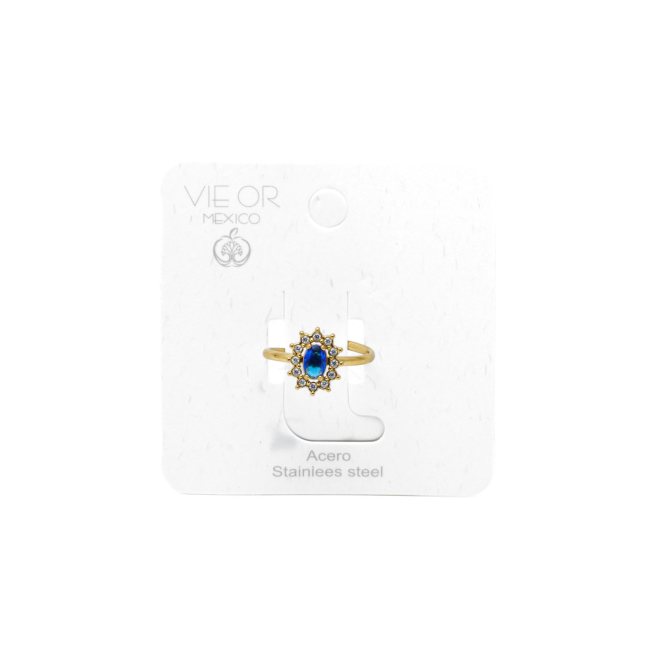 ANILLO ZO15930R DORADO AZUL ACERO INOXIDABLE A310