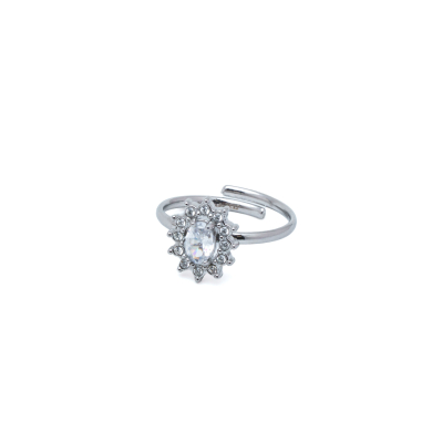 ANILLO ZO15930R PLATEADO BLANCO ACERO INOXIDABLE