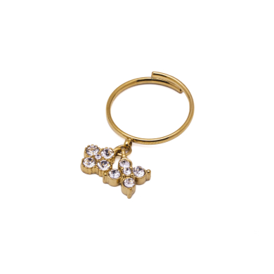 ANILLO ZO15101R DORADO BLANCO ACERO INOXIDABLE