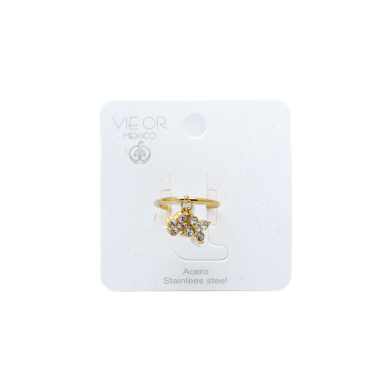 ANILLO ZO15101R DORADO BLANCO ACERO INOXIDABLE A110