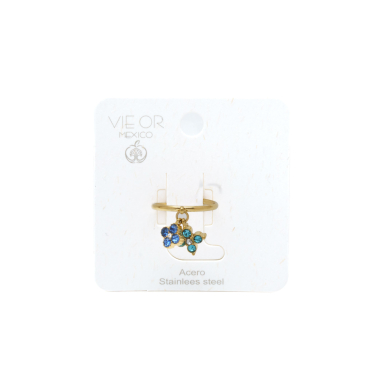 ANILLO ZO15101R DORADO AZUL ACERO INOXIDABLE A110