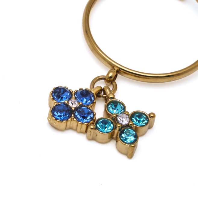 ANILLO ZO15101R DORADO AZUL ACERO INOXIDABLE A110