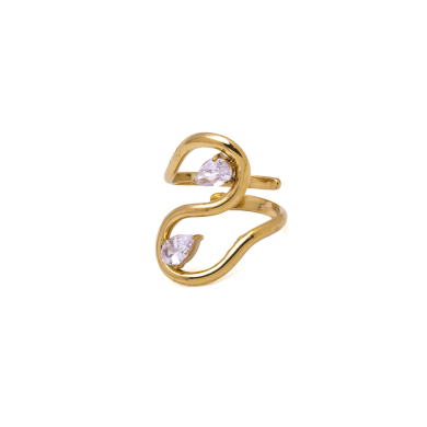 ANILLO ZO15678R DORADO ACERO INOXIDABLE