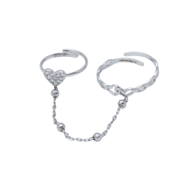 ANILLO ZO15913R PLATEADO ACERO INOXIDABLE