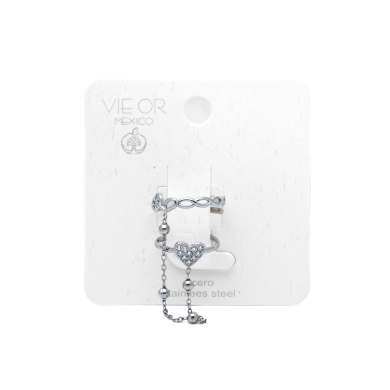 ANILLO ZO15913R PLATEADO ACERO INOXIDABLE 2A31