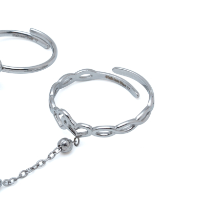 ANILLO ZO15913R PLATEADO ACERO INOXIDABLE 2A31