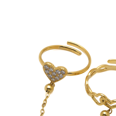 ANILLO ZO15913R DORADO ACERO INOXIDABLE 2A31
