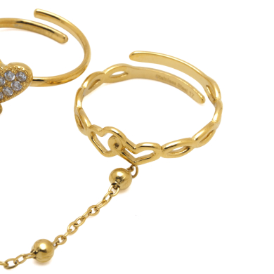 ANILLO ZO15913R DORADO ACERO INOXIDABLE 2A31
