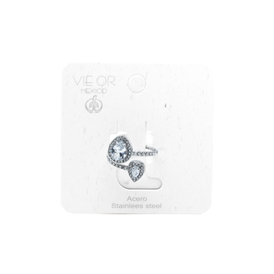 ANILLO ZO15916R PLATEADO ACERO INOXIDABLE A22