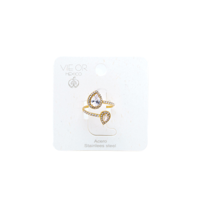 ANILLO ZO15916R DORADO ACERO INOXIDABLE A22