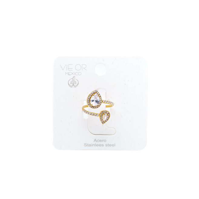ANILLO ZO15916R DORADO ACERO INOXIDABLE A22