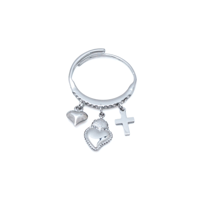 ANILLO ZO12392R PLATEADO ACERO INOXIDABLE 2A31
