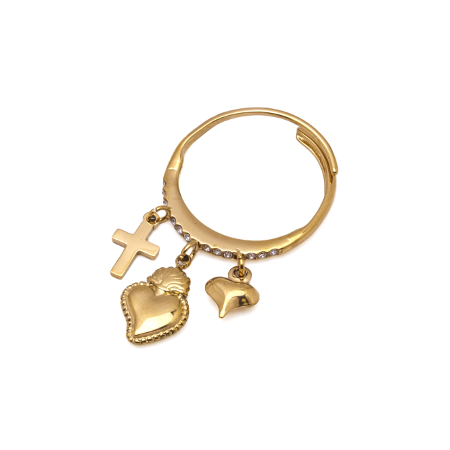 ANILLO ZO12392R DORADO ACERO INOXIDABLE 2A31