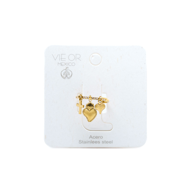 ANILLO ZO12392R DORADO ACERO INOXIDABLE 2A31