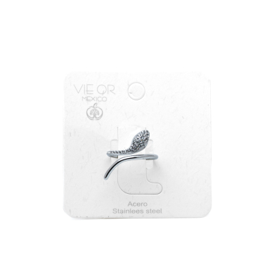 ANILLO ZO15921R PLATEADO ACERO INOXIDABLE A45