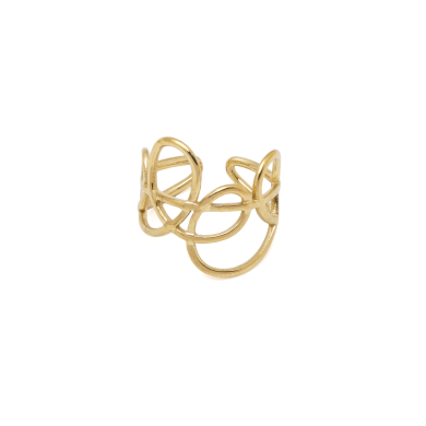 ANILLO ZO14122R DORADO ACERO INOXIDABLE
