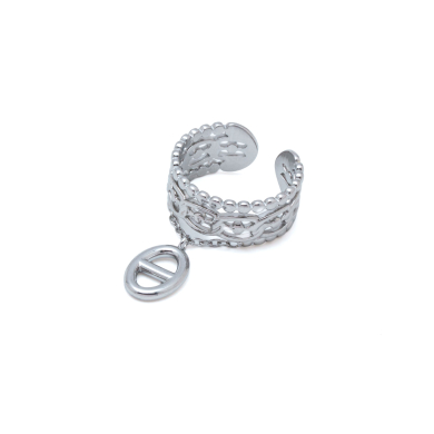 ANILLO ZO15672R PLATEADO ACERO INOXIDABLE