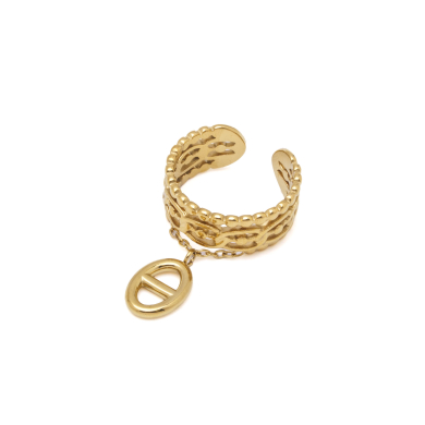 ANILLO ZO15672R DORADO ACERO INOXIDABLE
